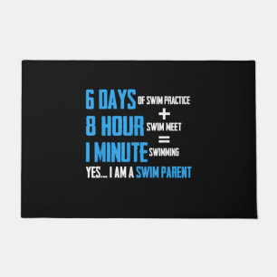 I Love Swimming - Swim Parent Design Doormat