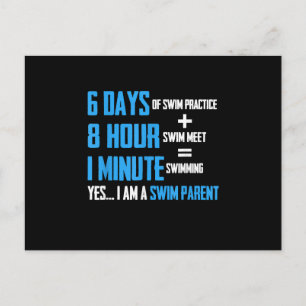 I Love Swimming - Swim Parent Design Holiday Postcard