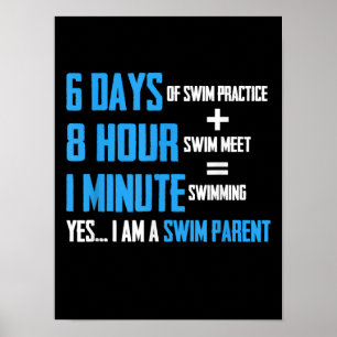 I Love Swimming - Swim Parent Design Poster