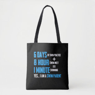 I Love Swimming - Swim Parent Design Tote Bag
