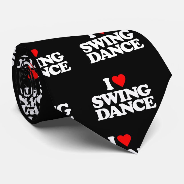 I LOVE SWING DANCE TIE (Rolled)