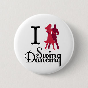 I Love Swing Dancing 6 Cm Round Badge