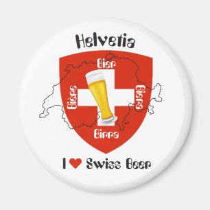 I love Swiss Beer Magnet