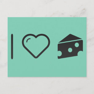 I Love Swiss cheese Postcard