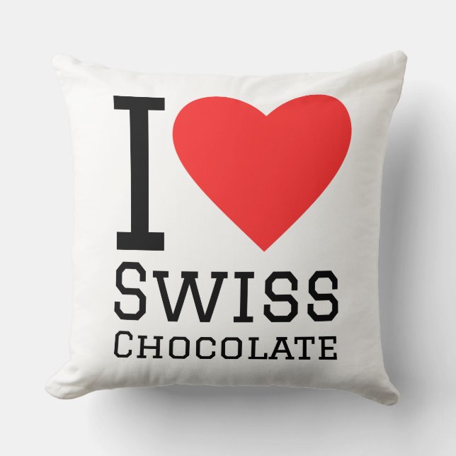 I love Swiss chocolate Cushion (Front)