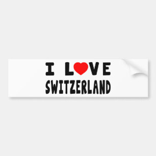 I Love Switzerland Bumper Sticker
