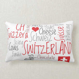 I Love Switzerland Favourite Swiss Things Lumbar Cushion
