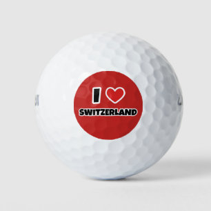 I love Switzerland Golf Balls