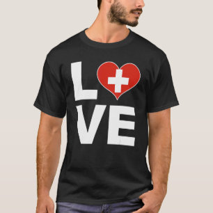 I Love Switzerland Heart Flag Switzerland T-Shirt