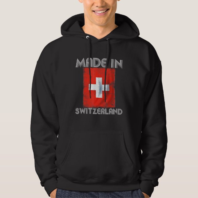 I Love Switzerland Its In My Dna Swiss Flag Nation Hoodie (Front)