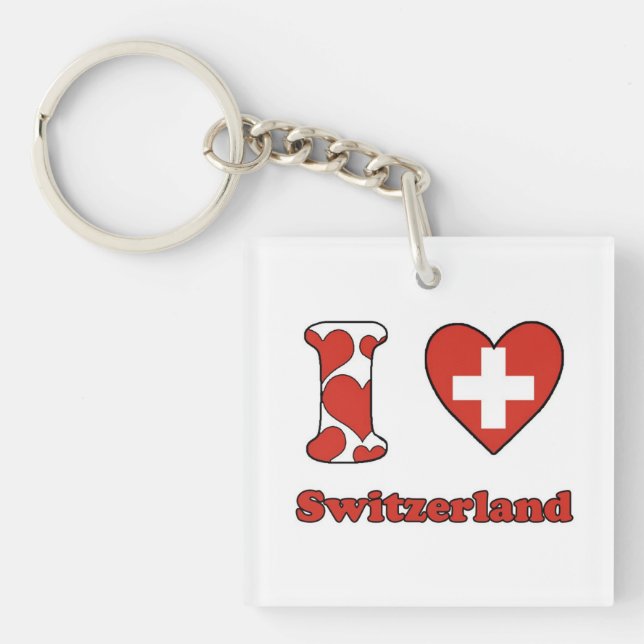 I love Switzerland Key Ring (Front)