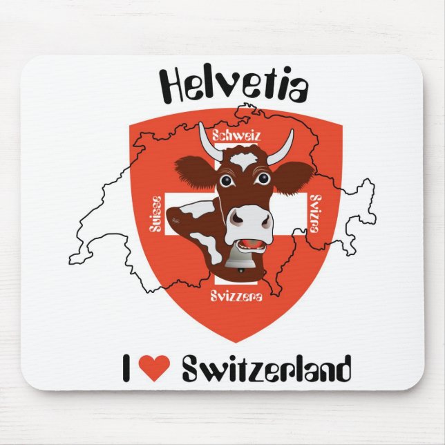 I love Switzerland Mauspad Mouse Pad (Front)