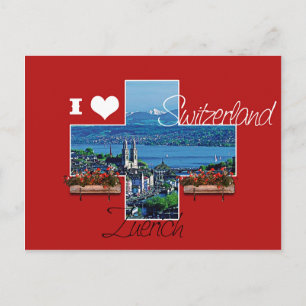 I love Switzerland Postcard