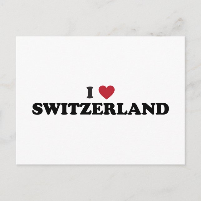 I Love Switzerland Postcard (Front)