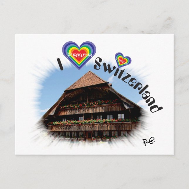 I love Switzerland Postkarte Postcard (Front)