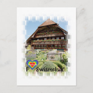 I love Switzerland Postkarte Postcard