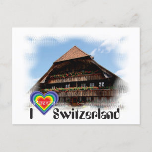 I love Switzerland Postkarte Postcard