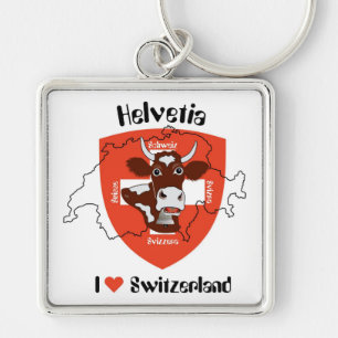 I love Switzerland Schlüsselanhänger Key Ring
