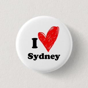 I love Sydney 3 Cm Round Badge
