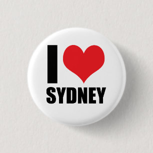 I love Sydney 3 Cm Round Badge