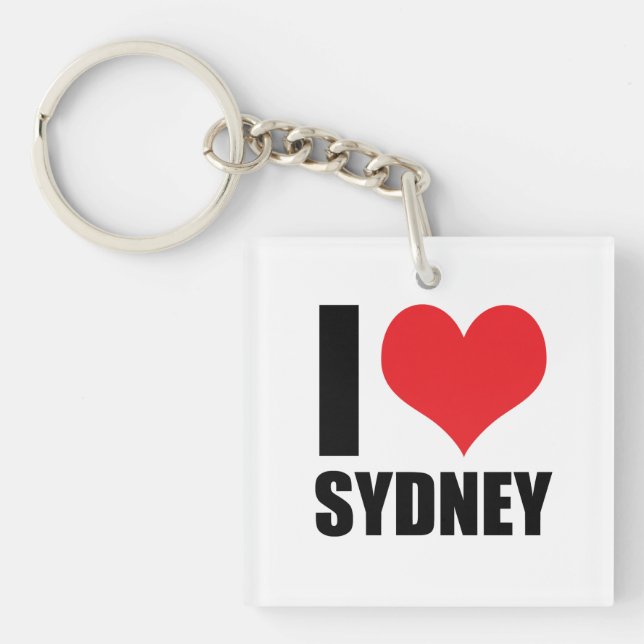 I love Sydney Key Ring (Front)