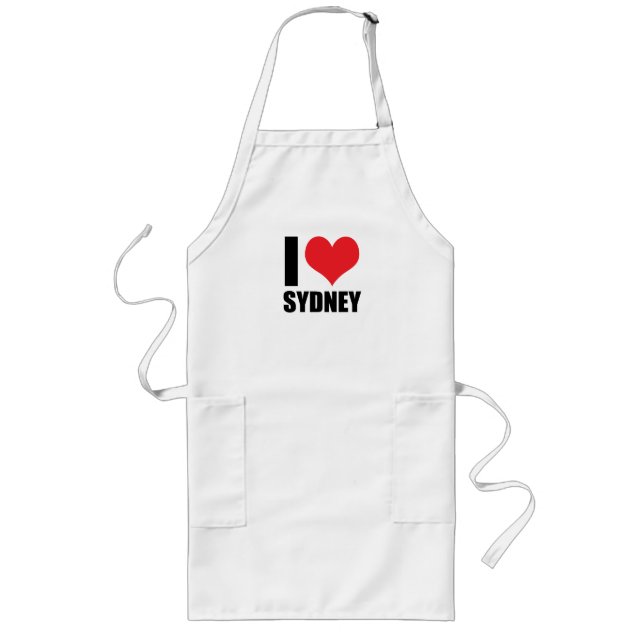 I love Sydney Long Apron (Front)