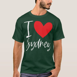 I Love Sydney Name Personalized Girl Woman Bff Fri T-Shirt