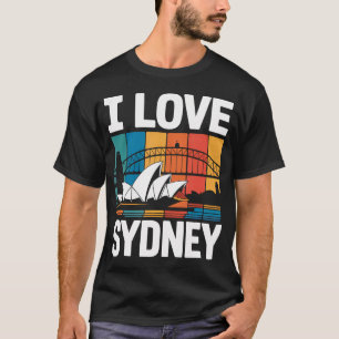 I Love Sydney Opera House Cityscape T-Shirt