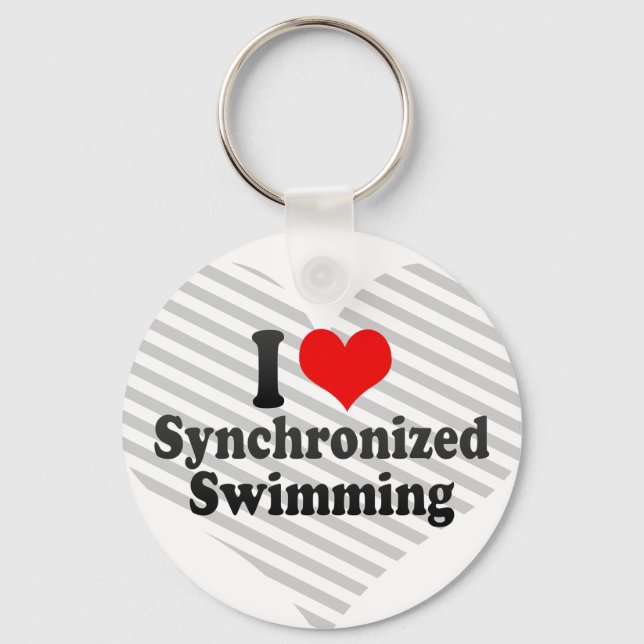 I love Synchronised Swimming Key Ring (Front)