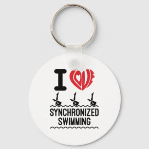 I Love Synchronised Swimming Key Ring