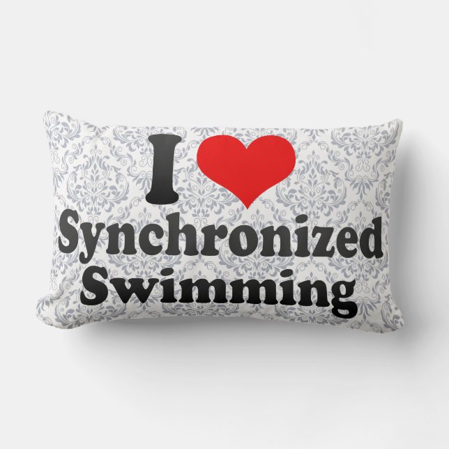 I love Synchronised Swimming Lumbar Cushion (Front)