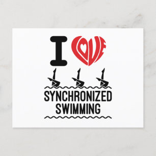 I Love Synchronised Swimming Postcard