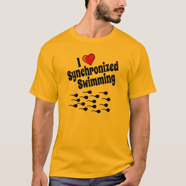 I Love Synchronised Swimming T-Shirt (Front)