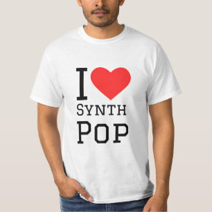 I love synth pop square sticker T-Shirt