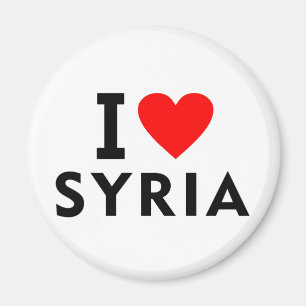 I love Syria country like heart travel tourism Magnet