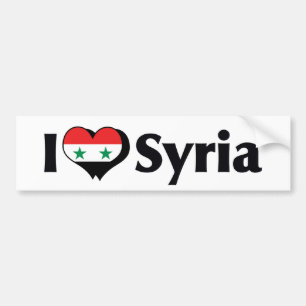 I Love Syria Flag Bumper Sticker