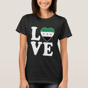 I Love Syria Flag Map Free Syrian Flag T-Shirt