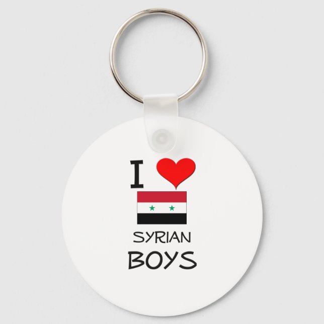 I Love Syrian Boys Key Ring (Front)