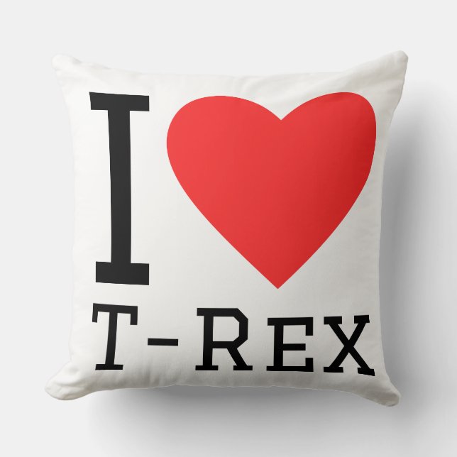 I love t rex  cushion (Front)