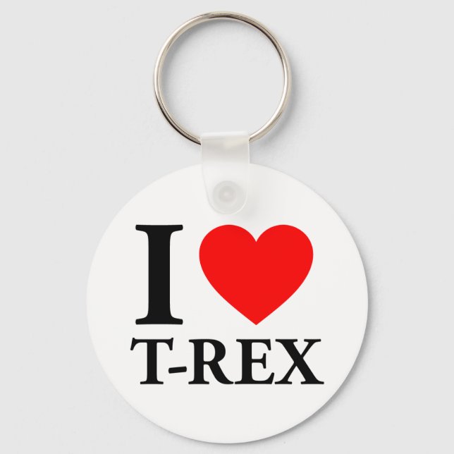 I Love T - Rex Key Ring (Front)