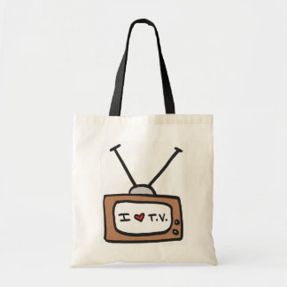 I love T.V. Tote Bag