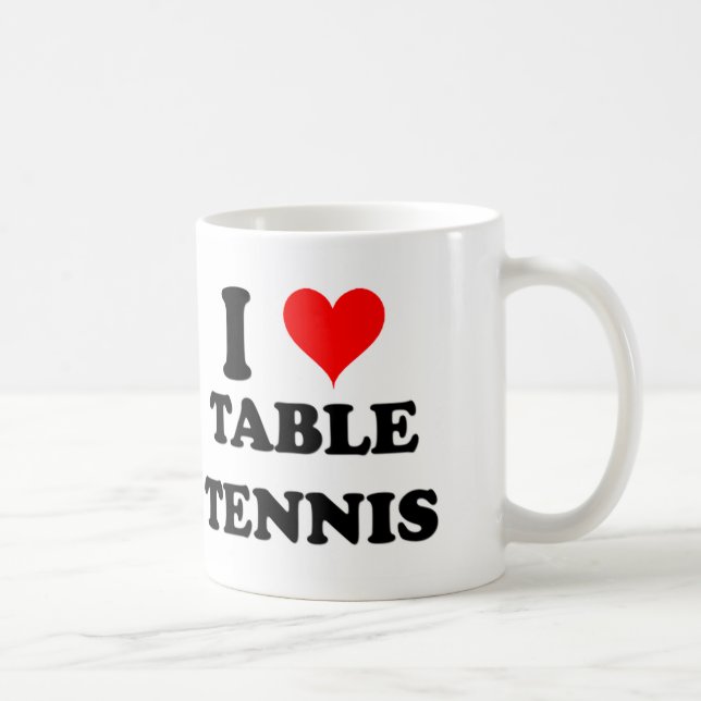 I Love Table Tennis Coffee Mug (Right)
