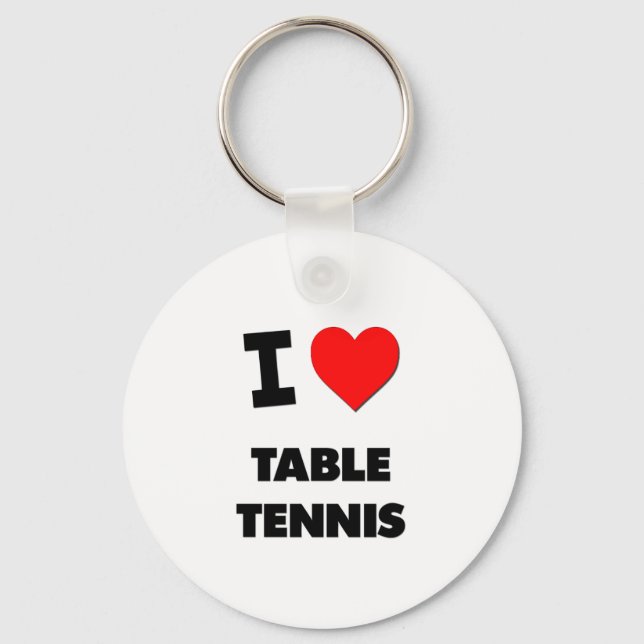 I love Table Tennis Key Ring (Front)