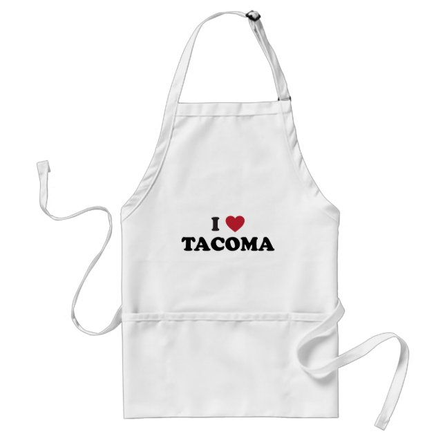 I Love Tacoma Washington Standard Apron (Front)