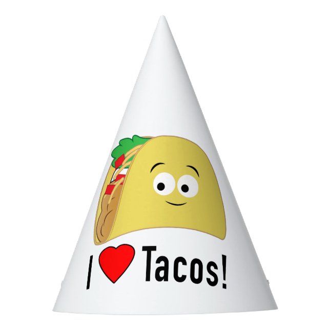 I Love Tacos Birthday Hat (Front)