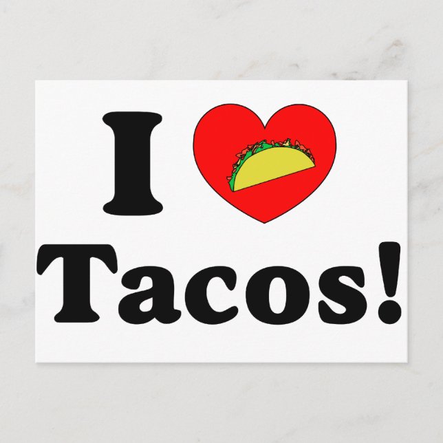 I Love Tacos Postcard (Front)