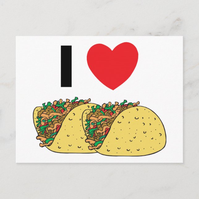 I Love Tacos Postcard (Front)