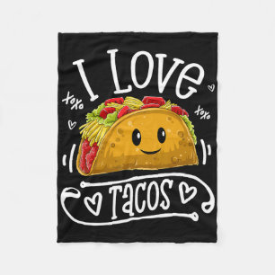 I Love Tacos T Shirt Cinco De Mayo Women Men Kids Fleece Blanket