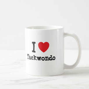 I love Taekwondo heart custom personalised Coffee Mug
