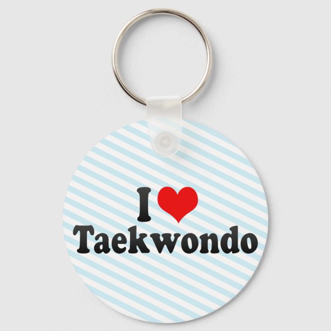 I Love Taekwondo Key Ring (Front)